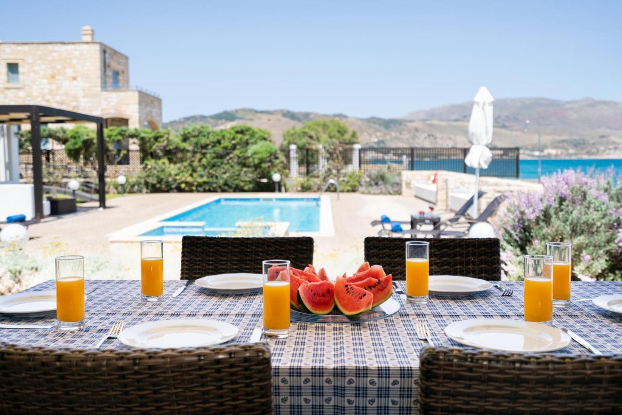 Beachfront Villa Turquoise With Private Pool, Bbq And Ping Pong Table Hanya Dış mekan fotoğraf