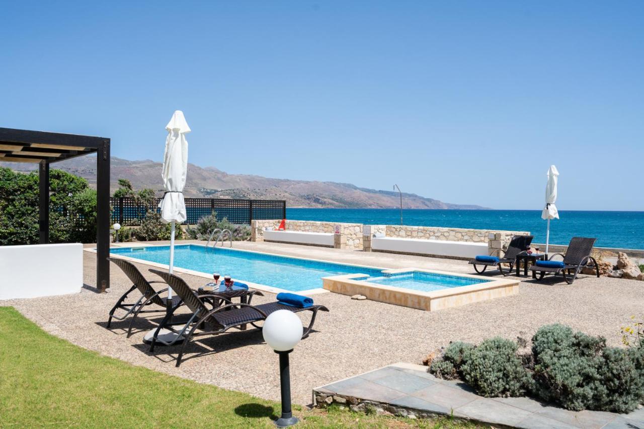 Beachfront Villa Turquoise With Private Pool, Bbq And Ping Pong Table Hanya Dış mekan fotoğraf